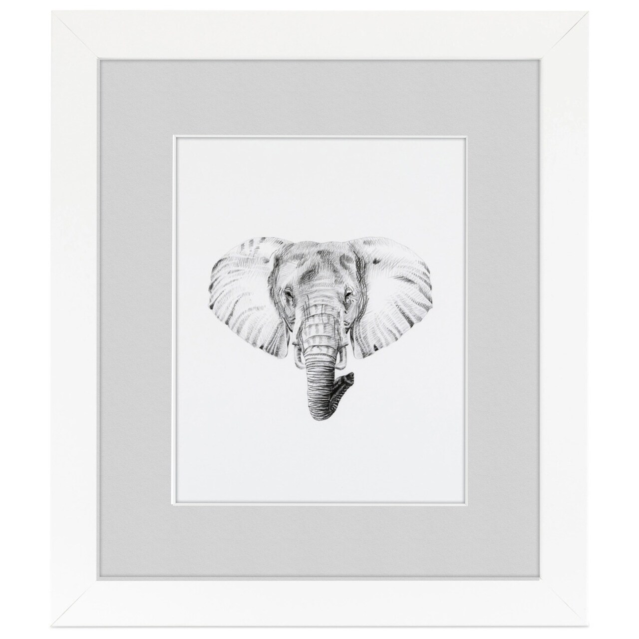 ArtToFrames 17x23" Matted Picture Frame with 13x19" Single Mat Photo Opening Framed in 1.25" White and 2" Mat (FWM-3966-17x23)